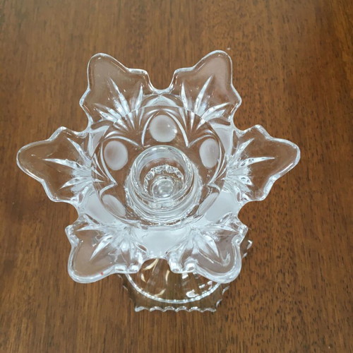 Vintage Bohemian crystal candlesticks like new