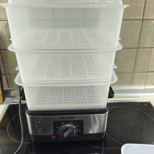 Silvercrest 3-Tier Food Steamer SDG 950 C3 like new, adjustable with 3 containers