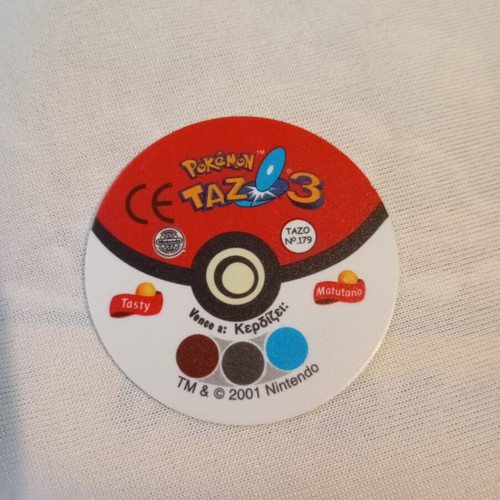 Collectible Pokemon Chikorita tazo used, plant type, 1999