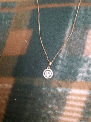Pendant used in gold tone with stone made of steel