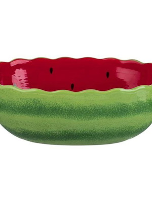 Ceramic watermelon fruit bowl new 30x21x11cm 3lt