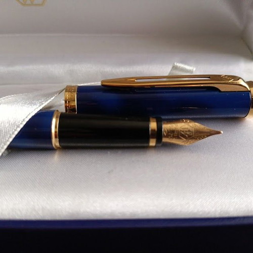 Waterman Black Marble pen 18k gold nib 1999 new