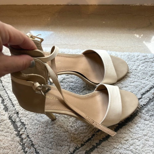 Sandals used, summer style, size 38, beige