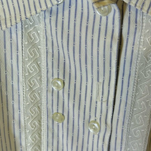 Zara shirt used, cotton, size M, white and blue