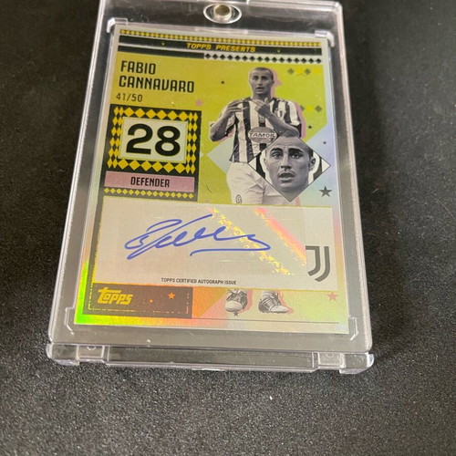 Fabio Cannavaro Juventus autographed card like new 41/50