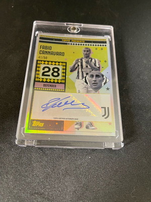 Fabio Cannavaro Juventus autographed card like new 41/50