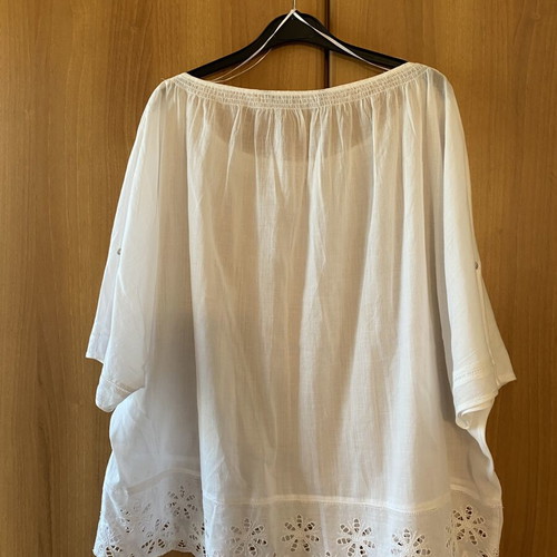 Zara wide shirt with lace, new, cotton, size M