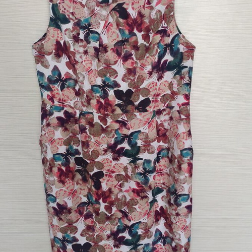 Peacocks sleeveless summer dress, butterfly print, sizes L-XL