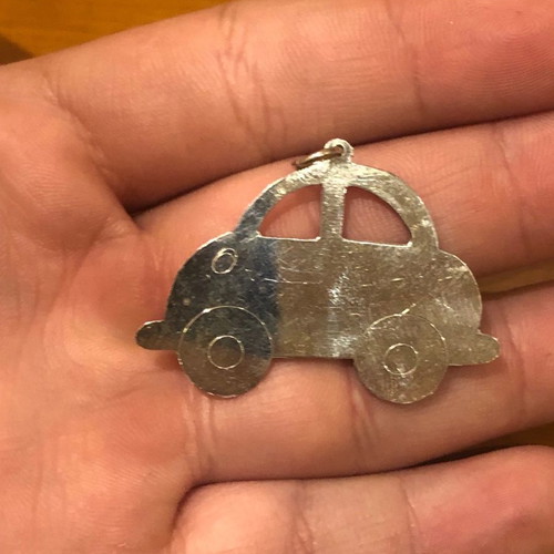 Silver necklace in car shape 925