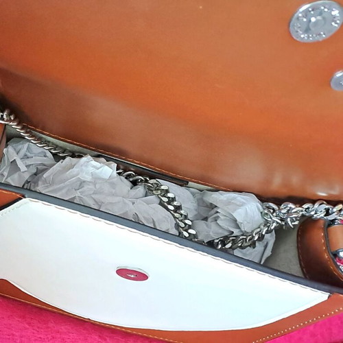 Zara No Crossbody Bag like new, brown and white vegan leather