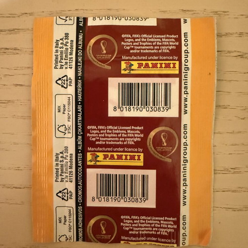 Panini FIFA World Cup Qatar 2022 sealed sticker pack
