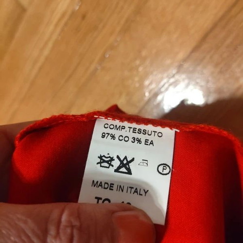 Sandro Ferrone Red Cotton Stretch Summer Skirt Size S Like New