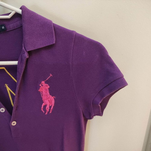 Polo Ralph Lauren dress, purple with pink details, women's