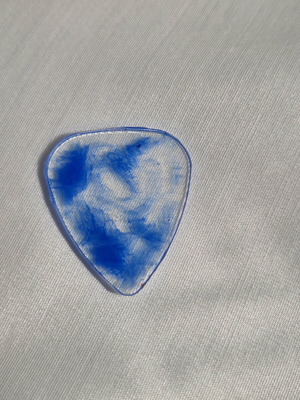 Blue guitar pick made of resin new