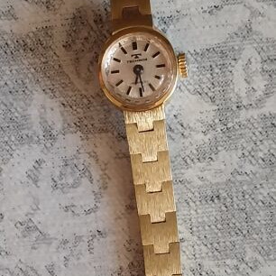 Technos Incabloc women's vintage watch, gold-plated steel