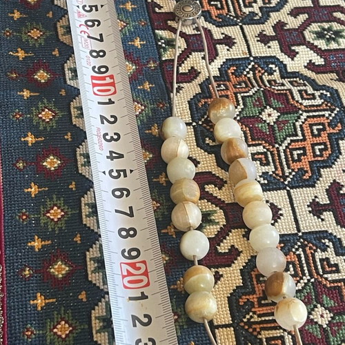 Sakura Agate Worry Beads used with 33 beads and silver details
