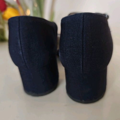 Mary Jane women's shoes Gorgio Armani used blue size 37.5