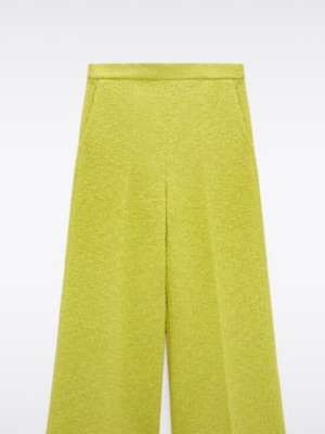 Παντελόνι ζιπ κιλότ Zara lime νέο μέγεθος Medium boucle