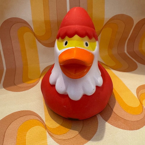 Christmas rubber ducks Santa Lilalu like new, 14cm