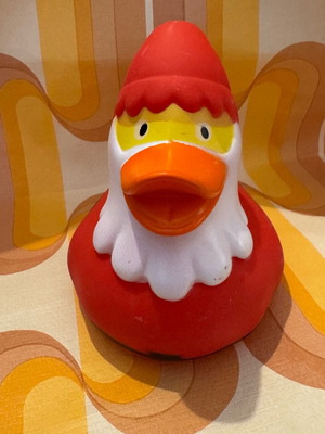 Christmas rubber ducks Santa Lilalu like new, 14cm