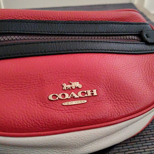 Coach τσάντα ώμου καινούργια, κόκκινο δέρμα