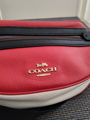 Coach τσάντα ώμου καινούργια, κόκκινο δέρμα