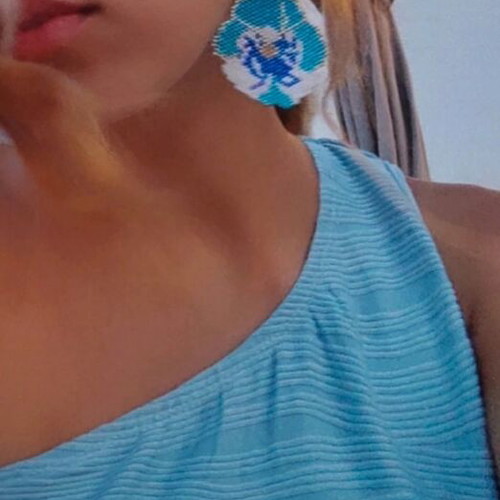 Handmade Miyuki flower earrings with stainless steel clasp made to order