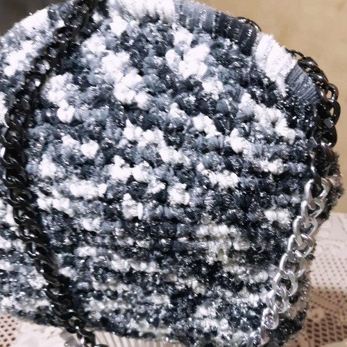 Handmade knitted crossbody bag multicolored new
