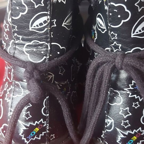 Geox boots size 34 like new, black and white