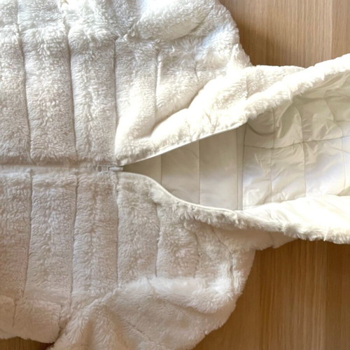 White double-face jacket like new, reversible