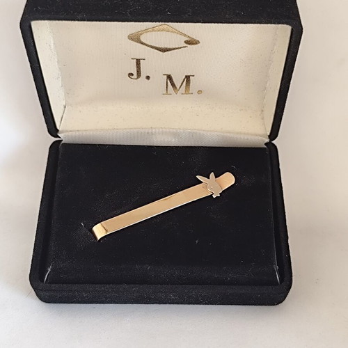 Playboy Bunny Vintage Tie Clip gold tone, like new
