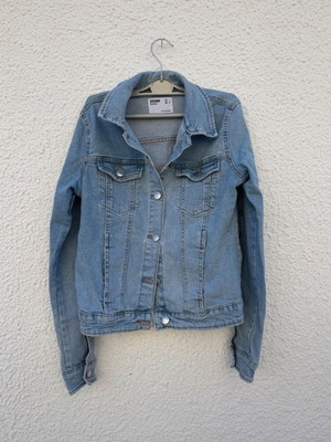 Bershka denim jacket like new, size S, blue