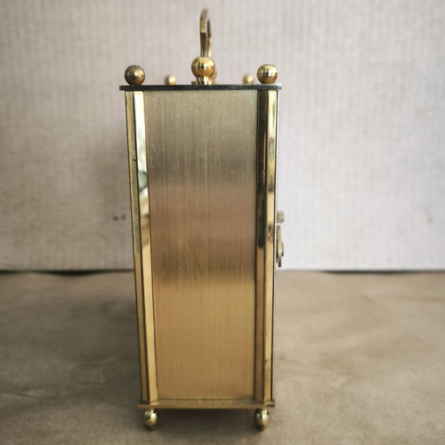 Vintage Mauthe Brass Mechanical Table Clock used