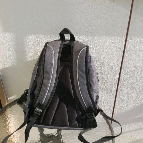 Polo backpack dark grey like new, unisex with scarf