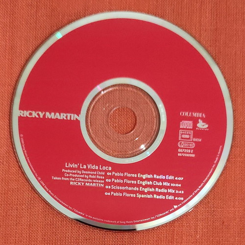 Ricky Martin Livin' La Vida Loca CD single used, pop