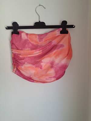 Shein strapless top like new, pink and orange summer colors