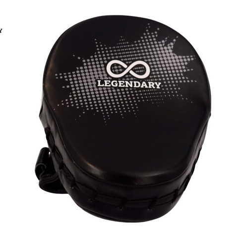 Legendary curved boxing targets black leather premium