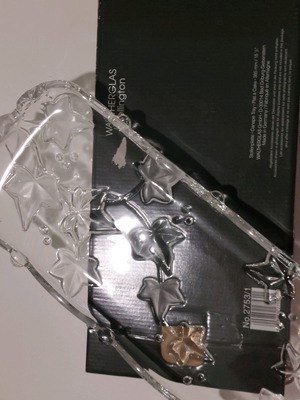 Rectangular crystal cake platter new 39x16 cm