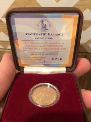 Λύρα χρυσή 7,98γρ καινούργια, συλλεκτικό κέρμα 1000 κομμάτια