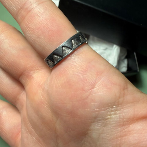 Handmade silver 925 ring with aquamarine used