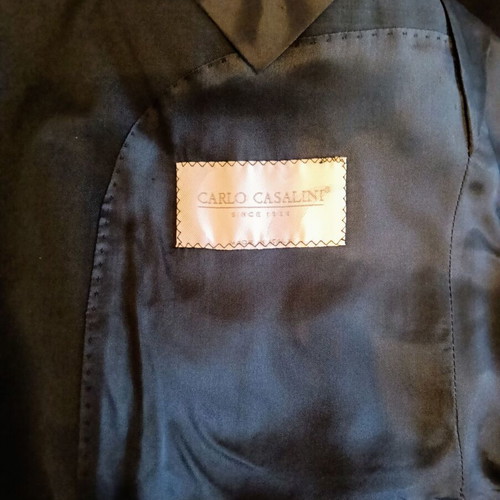Carlo Casalini men's suit dark blue used size 50 Large