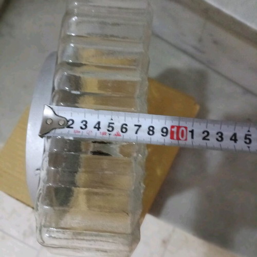 Glass Ceiling Wall Lights like new, set of 8, metal base