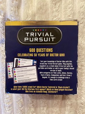 Trivial Pursuit Doctor Who Expansion board game new