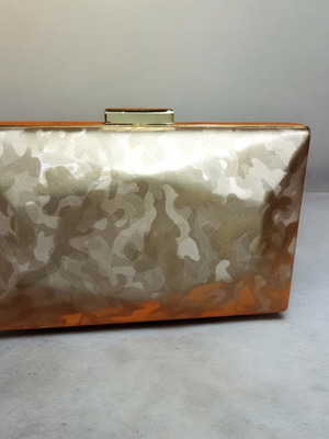 Clutch bag rose gold with chain used