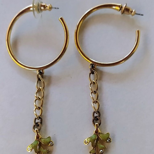 Swarovski genuine earrings with coral design
