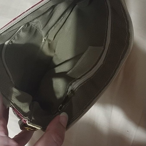 Clutch Veta like new, beige and red