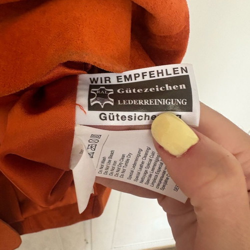 Samoon suede coat orange size 50 like new