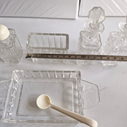 Art Deco table set used, 1940s