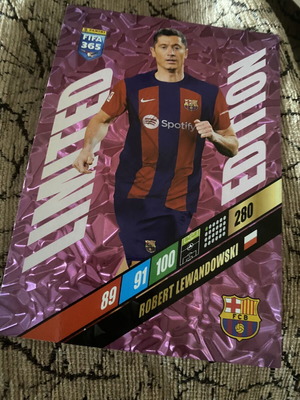 Panini FIFA 365 Adrenalyn XL 2024 Limited Edition card Robert Lewandowski like new