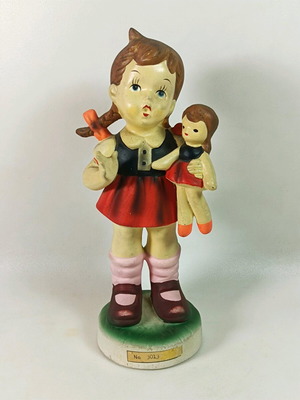 Vintage ceramic decorative girl used, 21.5 cm, Japanese